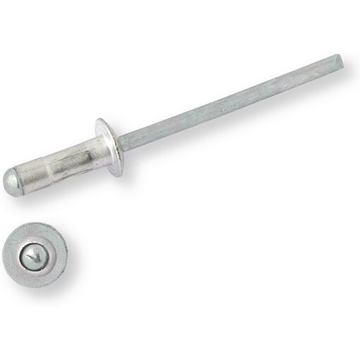 Rivet B-grip tête plate acier/aluminium 4,8x15,1